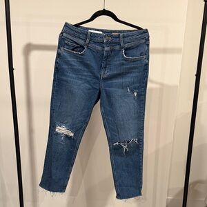 Pilcro Anthropologie Blue Distressed Ankle Jeans